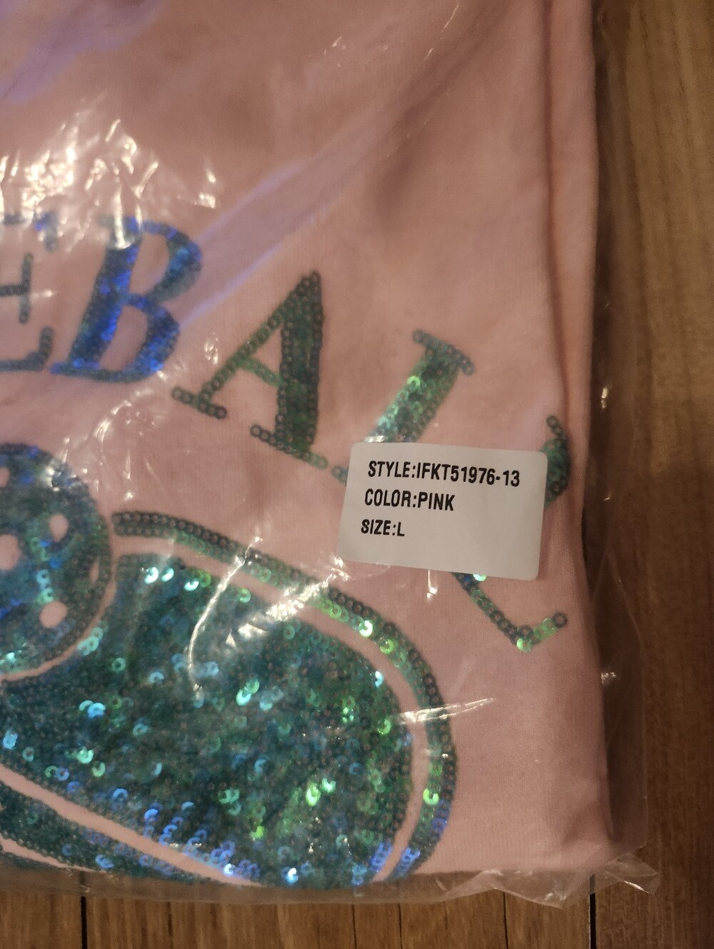🩷NWOT/NIP Fantastic Fawn "Pink🩷 Pickleball Sequin✨ Graphic T-Shirt" Sz Large🩷 - Picture 11 of 16